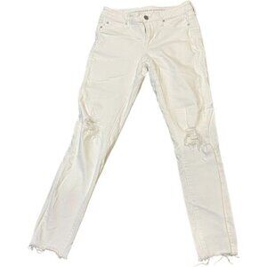 Articles Of Society Sarah Skinny Decon White Distressed  Jeans Size 26